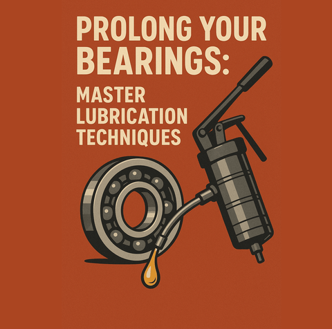 Prolong Your Bearings: Master Lubrication Techniques with a grease gun and bearing illustration