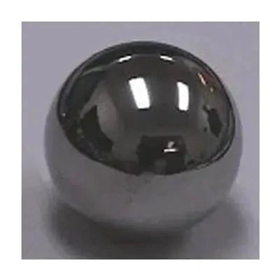 0.355" Loose Tungsten Carbide Ball +/-.0005 inch s, reflective metal ball bearing on white background