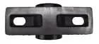 Straight Up Heavy Duty Twin Bolt Pillow Block Bearing For 1 1/4 Inch Shaft top view showing dual bolt holes and gray iron material.