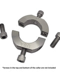1" Bore Mountable Two-Piece Clamping Shaft Collar in 303 Stainless Steel - Made in USA parts including screws.