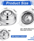 30 Pcs 1" Roller Ball Transfer Bearing 400 Lbs Load Capacity Carbon Steel Round Ball Transfer Unit Universal Casters