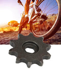 10 Tooth Sprocket For General Chain Gear And Motor Gear In Speed Reduction Systems Crafted From Premium Carbon Steel with bicycle in background