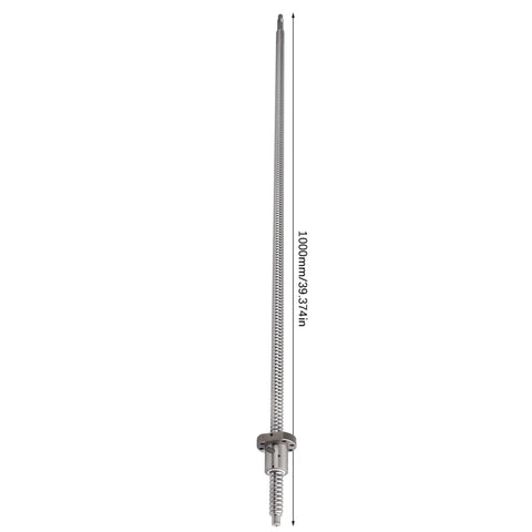 39.374 Inch Rolled Anti Backlash Ballscrew With Low Backlash Ball Nut For CNC Machines And 3D Printers shown vertically