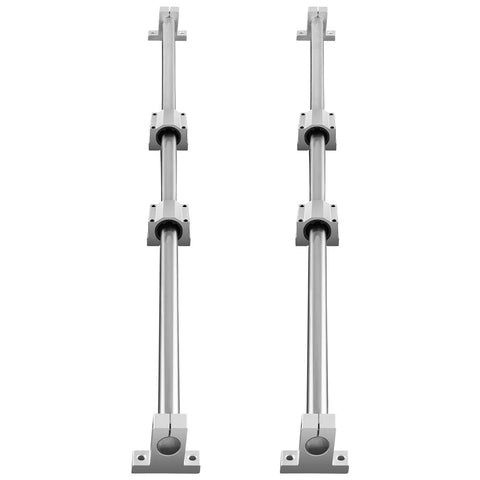 Two 1000mm SFC20 linear guide rails with four SC20 sliding blocks and mounting brackets.