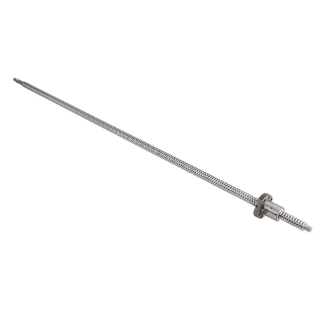 1000mm rolled ballscrew with 1605 nut for CNC machines and automation, high efficiency, low friction, anti backlash, smooth motion.