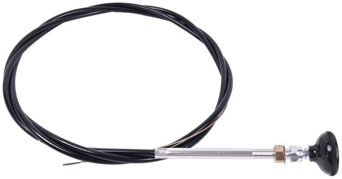 Durable 10 foot control cable designed for RO5B Dump Body PTO push-pull systems with 3/8-24 and 1/2-20 THD fittings