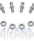 4-pack 10mm Ball Studs with Hardware for Gas Struts and Lift Supports, 5/16-18 thread, 5/8-inch shank, carbon steel