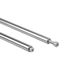 10mm Chrome Plated Linear Rods 100mm Long, 2pcs Solid Linear Motion Shafts with M5 Internal Threaded Ends, side view