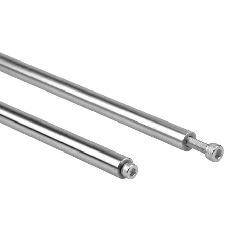 10mm Chrome Plated Linear Rods 200mm Long, 2pcs Solid Linear Motion Shafts with M5 Internal Threaded Ends