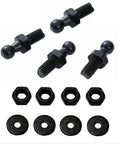 10mm Ball Studs M8 Ball Screws For Gas Struts Lift Supports Pack Of 4 Zinc Plated Steel Black Finish
