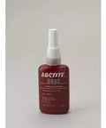 2432 Threadlocker Blue Liquid 50 Milliliter Bottle For Medium Strength Bond On Metal Threads visible on a white background.