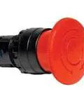Heavy Hitter Emergency Stop Push Button Switch With Round Head Push Lock Operator And Smooth Action Industrial Control Toggle for safe machine operation.