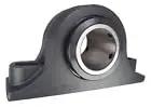 Rock Solid Two Bolt Pillow Block Bearing For Three Seven Sixteen Inch Bore Double Taper Roller Assembly showing durable cast iron housing.