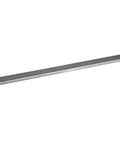 Sleek Linear Shower Drain Assembly With Polished Stainless Steel Grate Badass Durability Bathroom Floor Fixture 48 Inch Wide side view.