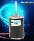 Front view of 30W CW/CCW Permanent Magnet DC Motor Reversible Electric Gear Motor for DIY Generator XD-3420 (12V 3000RPM)