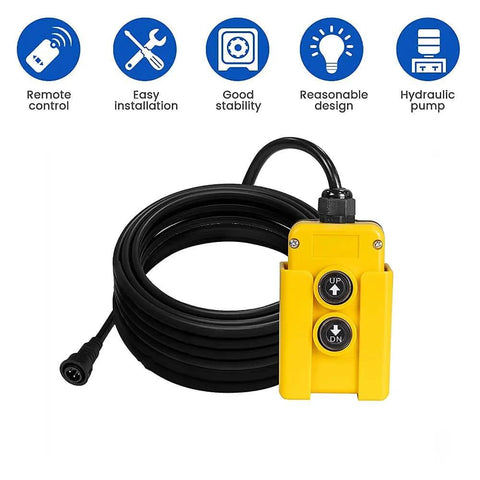 4 Wire Dump Trailer Remote Control Switch For 12V DC Hydraulic Pump Lift Winch And Dump Bed with 15 ft cord