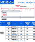 Two ECO-WORTHY 12V linear actuators with 6-inch stroke and mounting brackets, 330 lb lift.