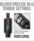 Fixed 15 Inch-Lb Torque Limiter with Click-Style Clutch, detail of internal clutch mechanism, works with 1/4" hex drivers