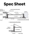 Spec sheet for 18x18 Insulated Fire Rated Metal Access Door With Flange, 20-Gauge Galvanneal Steel, 2-Inch Mineral Wool.