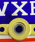 7mm Micro Pillow Block Bearing With Copper Pedestal Bearings Grease Lubricated Chrome Steel Bearing Double Metal Seals