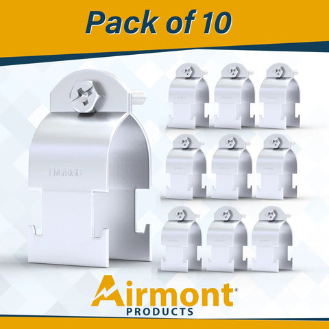 2 Inch Rigid Conduit Clamp Pack Of 10 In Galvanized Steel For Strut Channel With Quick Twist In Install, front view display of clamps