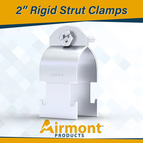 2 Inch Rigid Conduit Clamp Pack Of 10 In Galvanized Steel For Strut Channel With Quick Twist In Install Durable Clamps