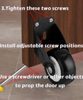2 Inch Gate Wheel Set For Sagging Wooden Doors Anti Sagging Bottom Mount Rollers With Screws Vertical Or Bottom Mount