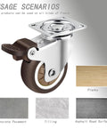 Heavy Duty 2 Inch Caster Wheels Set of 4 with Locking Casters for Carts, Furniture, Workbenches and Storage Boxes