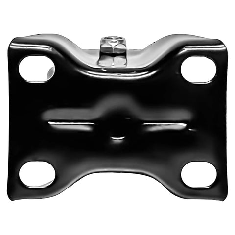 Bottom view of 12 Pack 2 Inch Rigid Caster Wheels Non Swivel All Black Polyurethane Heavy Duty Non Marking Quiet 150 Lb Load Capacity