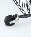 Close-up of Two Inch Rubber Stem Casters For Wire Shelving And Rolling Carts Set Of Four With One Quarter Inch Threaded Stem Replacement Wheels