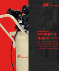 Ingersoll Rand P1.5IU-A9 2hp 20 gal Single-Stage Compressor (115/1) 42663401 with sturdy cast-iron frame and belt-driven design