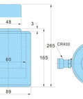 Technical diagram of 20 Ton Hydraulic Cylinder Ram Single Acting 4 Inch Stroke 20T Hydraulic Cylinder Jack Lifting Jack Ram Portable