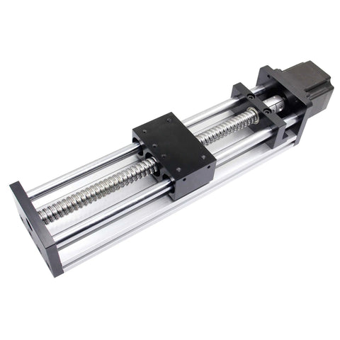 200mm Effective Travel Length Double Optical Axis Guide Ballscrew SFU1605 with NEMA23 Stepper Motor for DIY CNC Router Parts X Y Z Linear Stage Actuator and 3D Printer