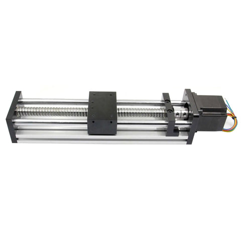200mm Effective Travel Length Double Optical Axis Guide Ballscrew SFU1605 with NEMA23 Stepper Motor for DIY CNC Router and 3D Printer