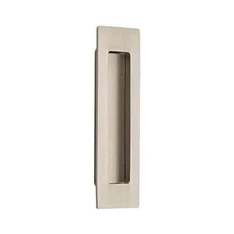 Modern Rectangular Flush Pull Handle In Flat Black Finish One And Three Quarters Inches Wide By Six Inches Long Sleek Minimalist Cabinet And Drawer Pull For Contemporary Kitchens And Bathrooms Durable Hardware With Hidden Mounting