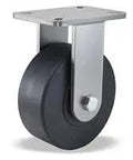 Industrial Grade Heavy Duty 8 By 3 Inch Cast Nylon Rollers With Sealed Precision Ball Bearings That Glides Smooth Built Badass For Factories And Warehouse Carts And Dollies, showing a single roller.