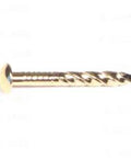 Premium 11 Gauge 7 8 Inch Carpet Trim Nails Brass Finish On Steel Core Heavy Duty Fasteners For Flooring And Trim Work Pack Of 80, showing a single nail.