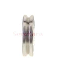 Rock Solid Heavy Duty V Groove Guide Pulley Sheave With Sealed Rail Ball Bearing 8X24X8Mm And 1.5Mm Vee Width side view showing pulley design.