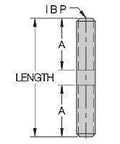 Side view of 1/2-13 threaded clamping stud, 8 in length, steel with black oxide finish