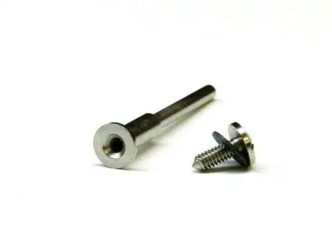Badass Miniature Screw Mandrel 1/8 Inch Shank Rotary Tool Accessory Adapter For Drill Bits And Dremel Compatible, silver steel screw