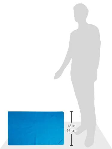 Flat lay blue Absorber XL drying chamois cloth, 29 x 18 in, for cars and trucks