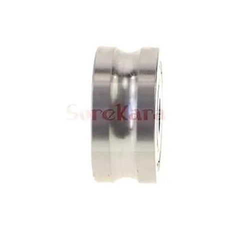 Butter Smooth 7 X 22 X 7 mm Sealed Ball Bearing With 1.5 mm V Groove Guide Pulley Sheave angled view, showcasing smooth design.