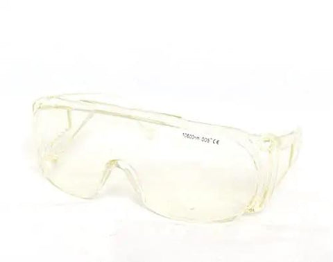 Heavy Duty Co2 Laser Safety Goggles With 10600nm Wavelength And Od5 Plus Optics Featuring Beatup Proof Polycarbonate Lenses and clarity.