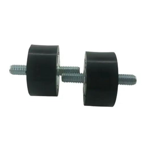 Heavy Duty Replacement Rubber Isolator Mount For John Deere Lawn Tractors Part M76270 2 Pack close-up view showing rubber pads and bolts.