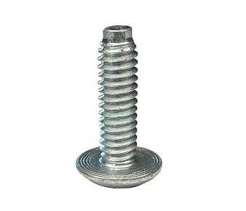 Top Shelf Drywall Hardware Number 3 Phillips Truss Head Zinc Rack Screws 0.75 Inch Long 12-24 Thread 100 Pack Assembly Fasteners Made In America With Lifetime Warranty Guarantee Ready To Fire Up - close-up of a truss head screw.