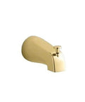 Four Point Five Eight Inch Wall Mount Pull Up Diverter Tub Spout Brass Finish Built To Last No Fuss Install Solid Brass Construction