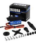 22KG Low Profile Digital Servo and 25T Servo Horn for 1/10 RC Car Robot Model Upgrade with accessories and packaging