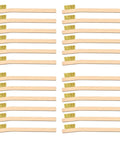 24 Pack Brass Wire Brush Tooth Brushes arranged in rows for rust removal and metal prep, 8-inch length each