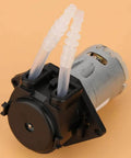 24V DC DIY Peristaltic Liquid Pump Dosing Pump for Aquarium Lab Analytical 10ml/min -90ml/min (black) close-up view
