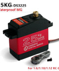 Servo High Torque Metal Gear Standard Digital Servo 25KG/0.13S 6.8V for 1/8 1/10 RC Cars, black and red, with metal gear arm.
